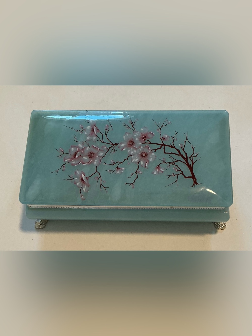 Vintage Alabaster Jewelry box